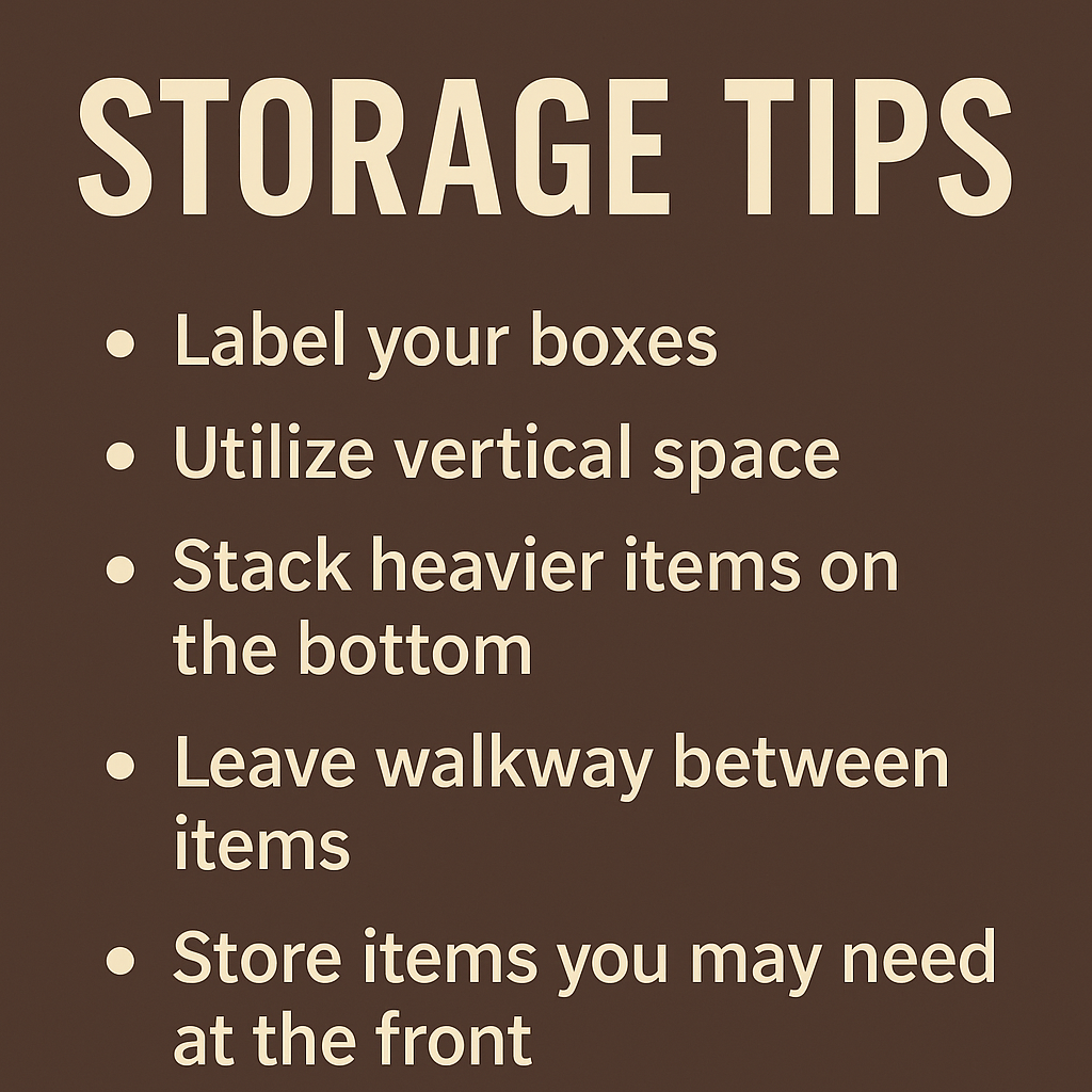 Storage Tips
